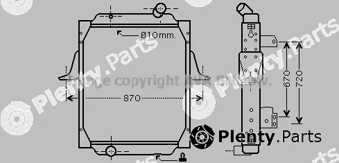 Prasco RE2059 — Radiator, engine cooling