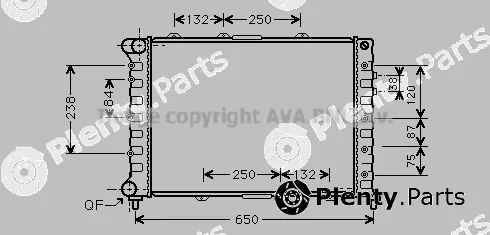 Prasco ALA2038 — Radiator, engine cooling