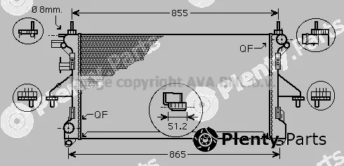 Prasco FT2398 — Radiator, engine cooling