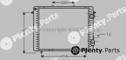 Prasco RTA2159 — Radiator, engine cooling