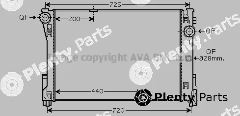 Prasco MSA2474 — Radiator, engine cooling
