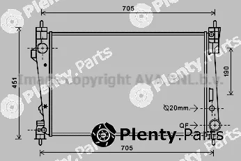 Prasco AL2123 — Radiator, engine cooling