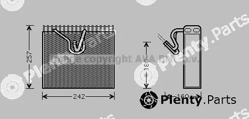 Prasco OLV328 — Evaporator, air conditioning