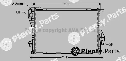 Prasco BWA2233 — Radiator, engine cooling
