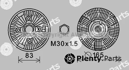 Prasco AUC206 — Clutch, radiator fan