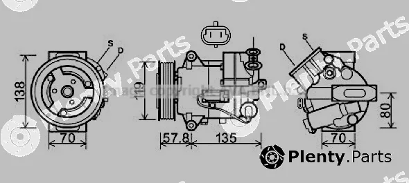 Prasco OLK496 — Compressor, air conditioning