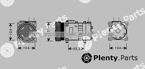 Prasco AUK003 — Compressor, air conditioning