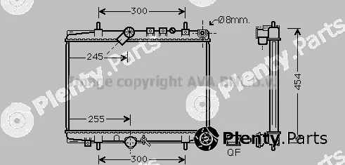 Prasco PEA2202 — Radiator, engine cooling