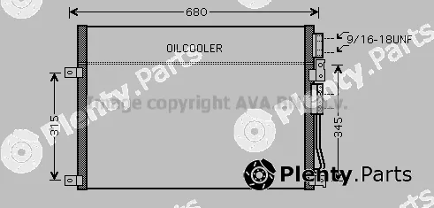Prasco JEA5045 — Condenser, air conditioning