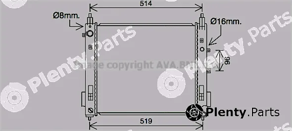 Prasco DN2440 — Radiator, engine cooling