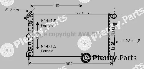 Prasco OLA2136 — Radiator, engine cooling