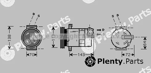 Prasco FTK086 — Compressor, air conditioning
