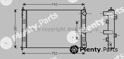 Prasco CRA2076 — Radiator, engine cooling