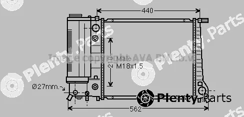 Prasco BW2082 — Radiator, engine cooling