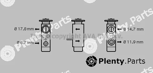 Prasco BW1088 — Expansion Valve, air conditioning