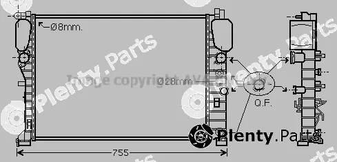Prasco MS2449 — Radiator, engine cooling