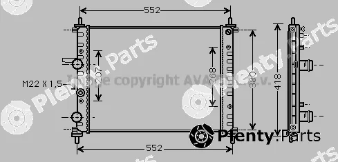 Prasco FTA2182 — Radiator, engine cooling