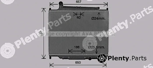 Prasco AU2344 — Radiator, engine cooling
