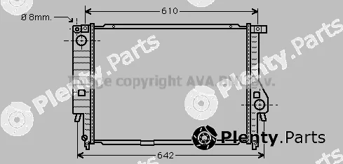 Prasco BW2132 — Radiator, engine cooling