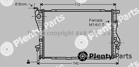 Prasco BW2202 — Radiator, engine cooling