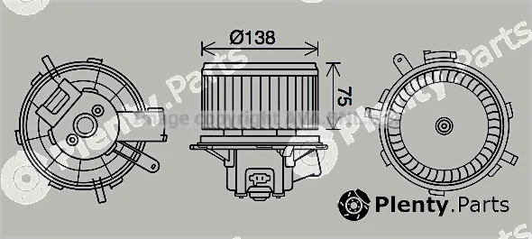 Prasco PE8406 — Electric Motor, interior blower