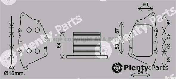 Prasco BW3572 — Oil Cooler, engine oil