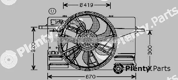 Prasco VO7508 — Fan, engine cooling