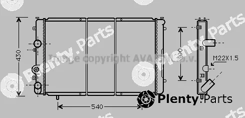 Prasco RTA2274 — Radiator, engine cooling
