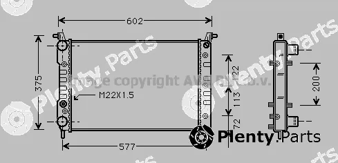 Prasco FT2224 — Radiator, engine cooling