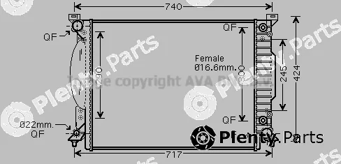 Prasco AI2205 — Radiator, engine cooling