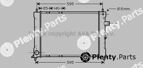 Prasco AU2155 — Radiator, engine cooling