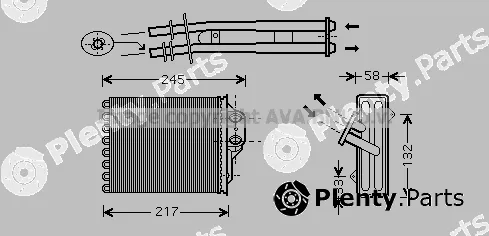 Prasco FTA6350 — Heat Exchanger, interior heating