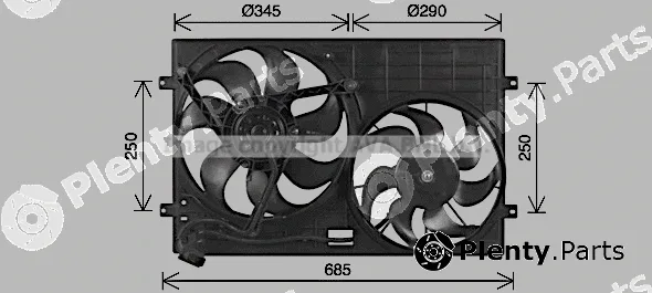 Prasco VN7543 — Fan, engine cooling