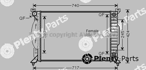 Prasco AI2229 — Radiator, engine cooling