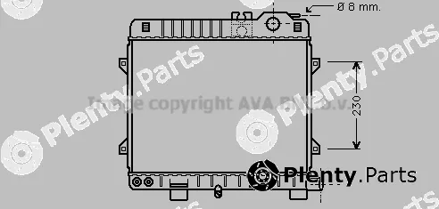Prasco BW2075 — Radiator, engine cooling