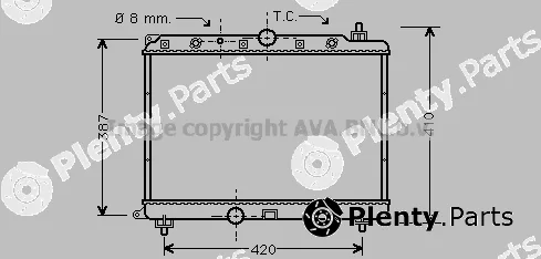 Prasco AU2153 — Radiator, engine cooling