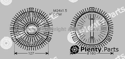 Prasco BWC327 — Clutch, radiator fan