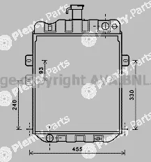 Prasco FE2008 — Radiator, engine cooling