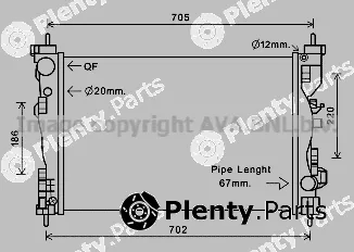Prasco AL2119 — Radiator, engine cooling