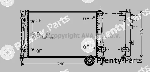 Prasco AIA2158 — Radiator, engine cooling