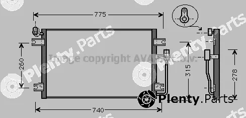 Prasco DW5030 — Condenser, air conditioning