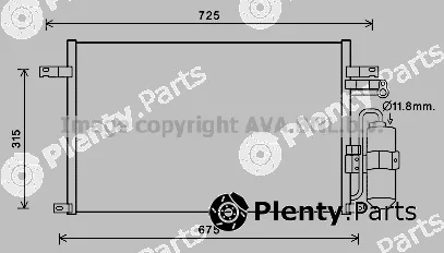 Prasco DW5137D — Condenser, air conditioning