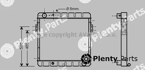 Prasco FD2068 — Radiator, engine cooling