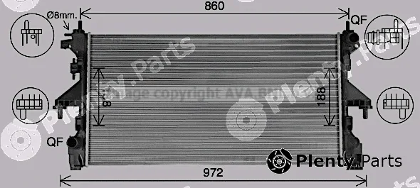 Prasco CN2318 — Radiator, engine cooling