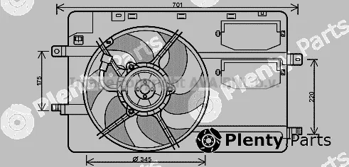 Prasco MC7506 — Fan, engine cooling