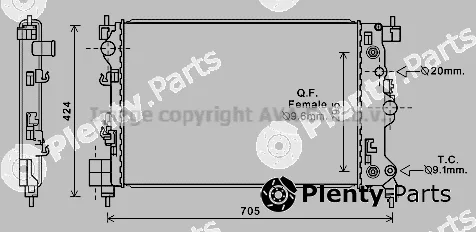 Prasco OL2667 — Radiator, engine cooling