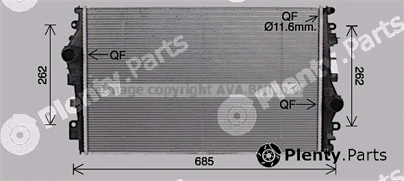 Prasco AL2147 — Radiator, engine cooling
