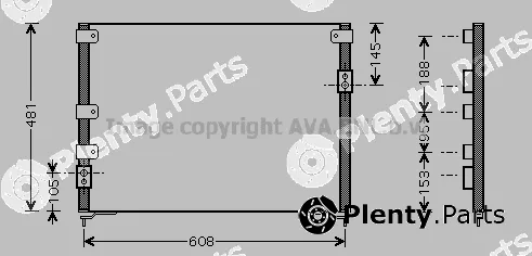 Prasco MZ5148 — Condenser, air conditioning