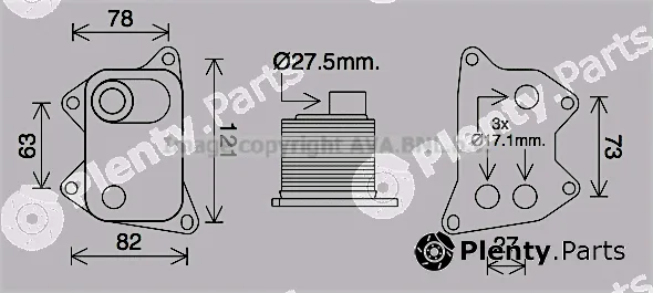 Prasco AI3420 — Oil Cooler, engine oil