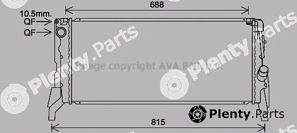Prasco BW2587 — Radiator, engine cooling